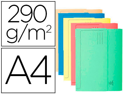 CHEMISE EXACOMPTA FOREVER CARTE RECYCLE POCHETTE 240X320MM 290G COLORIS ASSORTIS LOT 50 UNITS