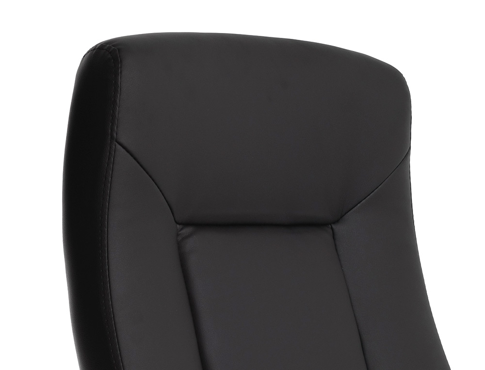 FAUTEUIL DE DIRECTION Q-CONNECT VERONA SIMILI CUIR BASE ACIER CHROME HAUTEUR MAX 1210MM LARGEUR 650MM PROF 730MM NOIR