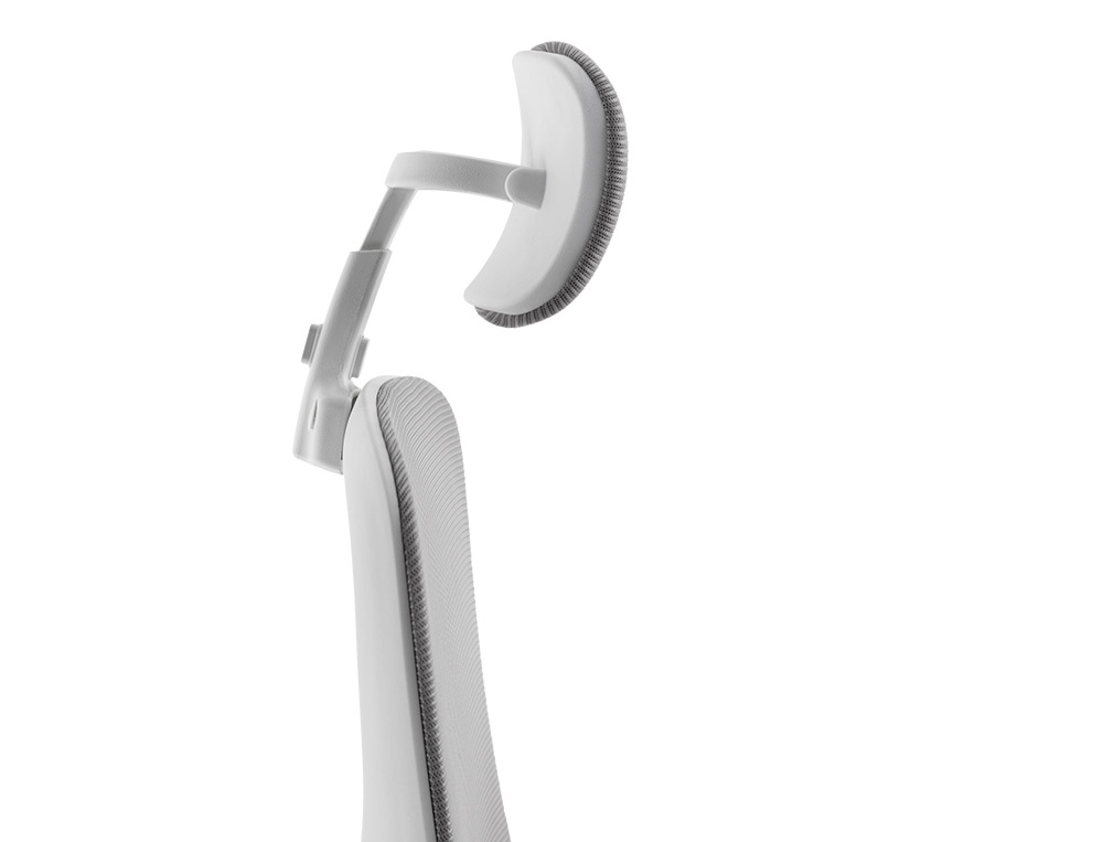 FAUTEUIL ERGONOMIQUE Q-CONNECT PALERMO MAILLE BASE NYLON HAUTEUR MAX 1300MM LARGEUR 630MM PROF 680MM GRIS ET BLANC