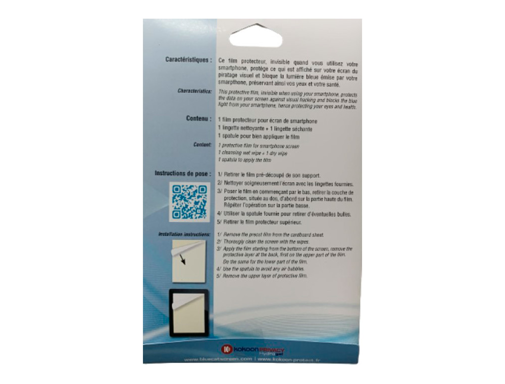 PAQUET DE 10 ETUIS PROTEGE HYDROGEL ANTI CHOC, ANTI ESPION +PACK D'INSTALL