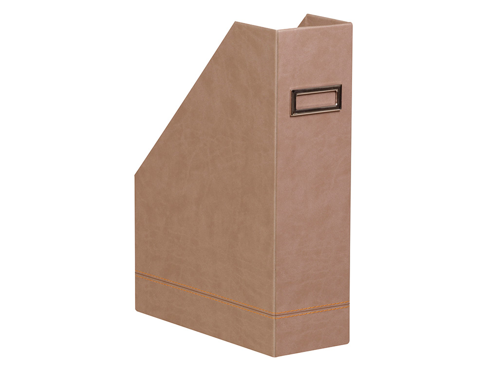 PORTE-REVUES RHODIARAMA SIMIL CUIR TAUPE VELOUT 10X25X31 CM