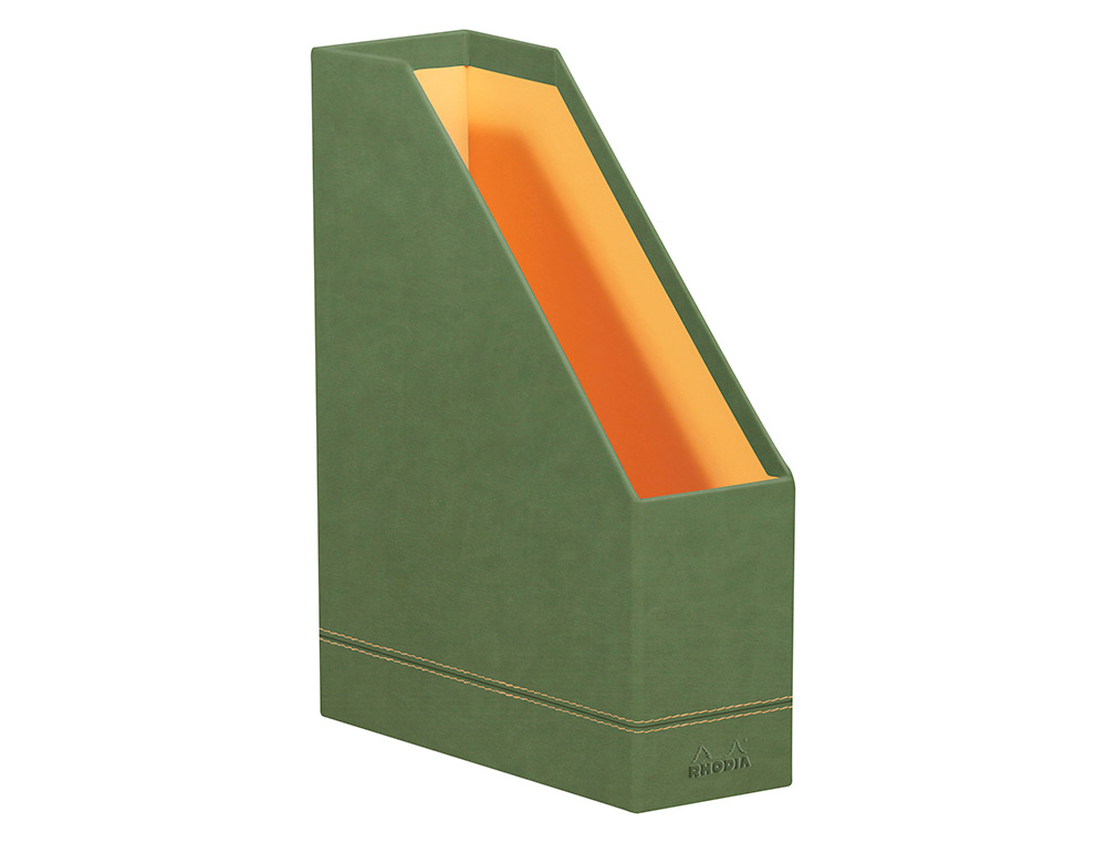 PORTE-REVUES RHODIARAMA SIMIL CUIR SAUGE VELOUT 10X25X31 CM
