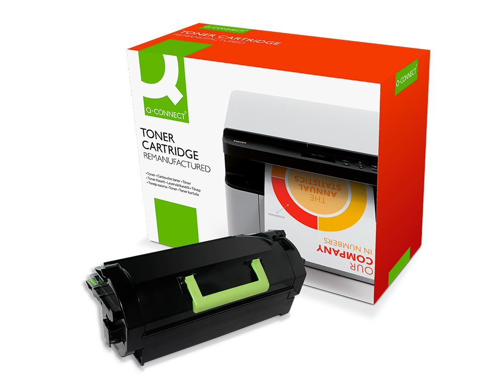 TONER Q-CONNECT COMPATIBLE LEXMARK 522H MS710, 711, 810, 811, 812 25000P (HC) NOIR