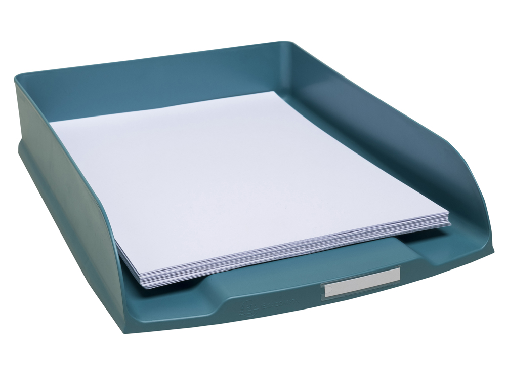 CORBEILLE COURRIER EXACOMPTA COMBO STYLI SKANDI A4+ SUPERPOSABLE VERTICALE/ESCALIER COLORIS BLEU PACIFIQUE