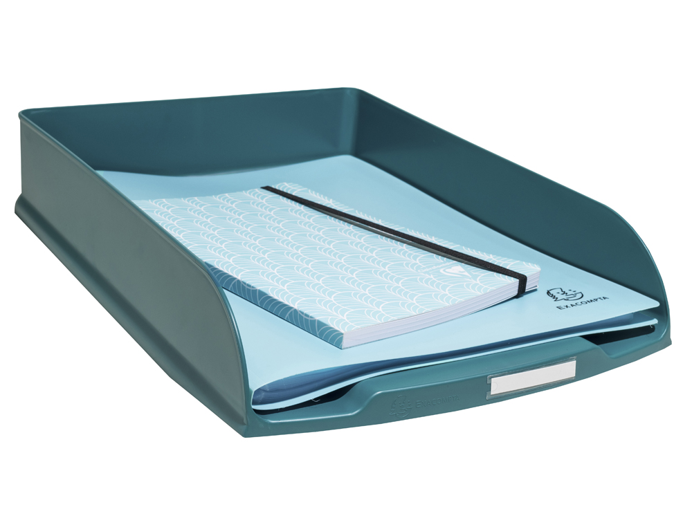 CORBEILLE COURRIER EXACOMPTA COMBO STYLI SKANDI A4+ SUPERPOSABLE VERTICALE/ESCALIER COLORIS BLEU PACIFIQUE