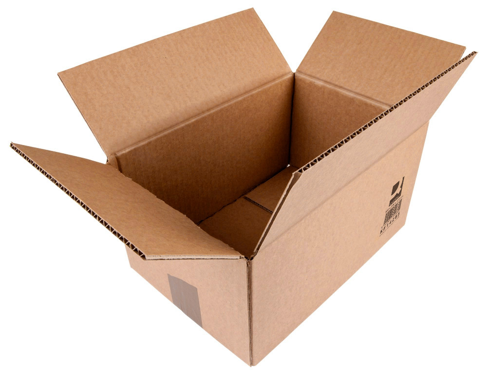CAISSE AMERICAINE Q-CONNECT ULTRA-RESISTANTE CARTON RECYCLE DOUBLE CANNELURE 7MM 500X340X310MM COLORIS KRAFT