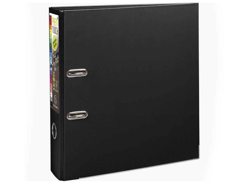 CLASSEUR LEVIER EXACOMPTA PREM'TOUCH POLYPROPYLÈNE A4+ 32X30CM DOS 8CM BOUTON POUSSOIR COLORIS NOIR