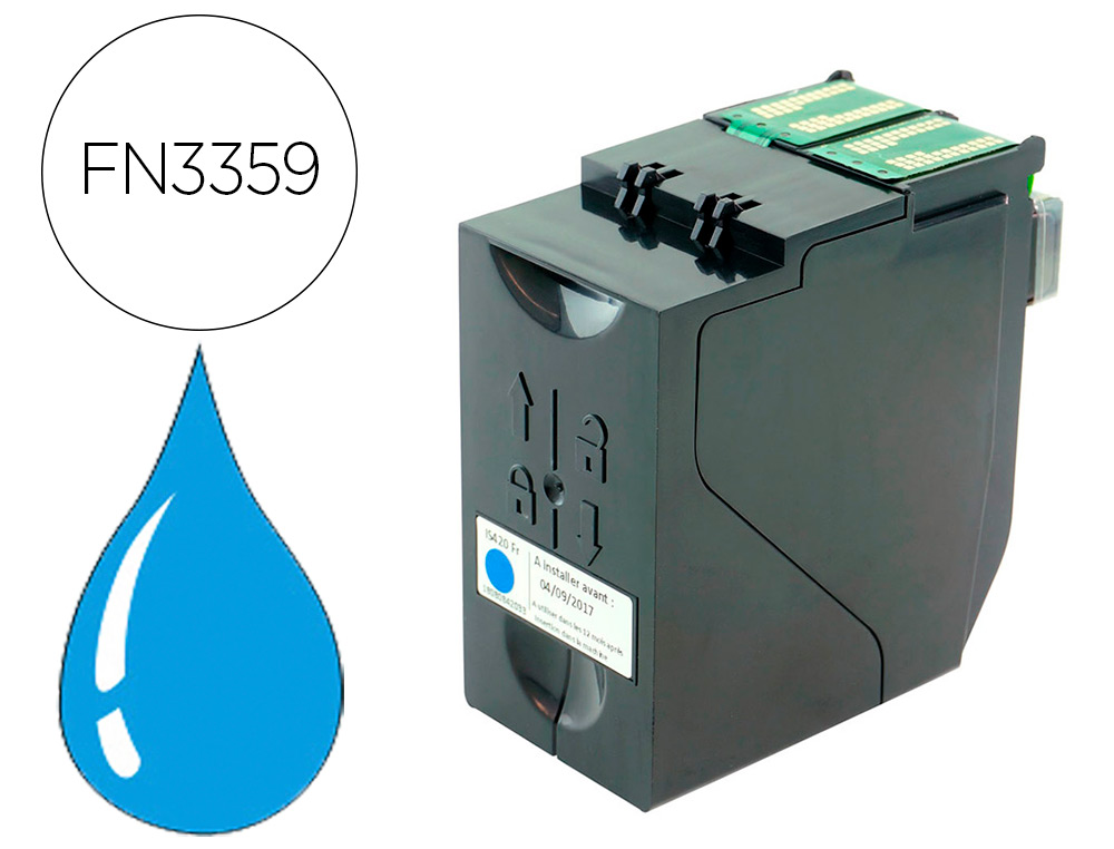 CARTOUCHE ENCRE COMPATIBLE NEOPOST IJ-100 POUR           IMPRIMANTE SATAS SZ-1500T     BLEU