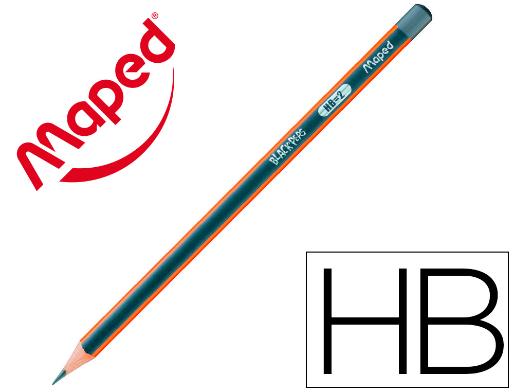 CRAYONS GRAPHITE BLACK'PEPS HB - BOIS CERTIFI  FSC