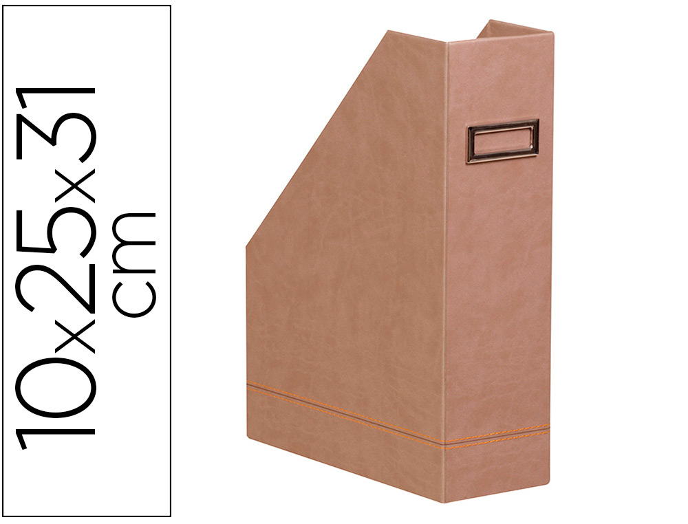 PORTE-REVUES RHODIARAMA SIMIL CUIR TAUPE VELOUT  10X25X31   CM