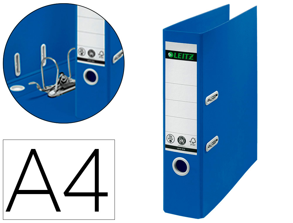 CLASSEUR LEVIER LEITZ ESSELTE RECYCLABLE A4 80X320X285 MM   BLEU