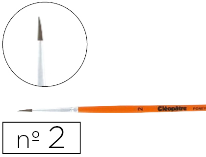 PINCEAU CLOPTRE N2 POILS DE PONEY BOIS FSC VERNIS PROTECTEUR