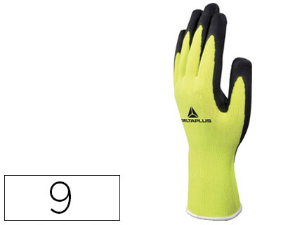 GANT TRICOT DELTAPLUS POLYESTER FLUO ENDUCTION MOUSSE LATEX JAUGE 13 TAILLE 9 PAIRE