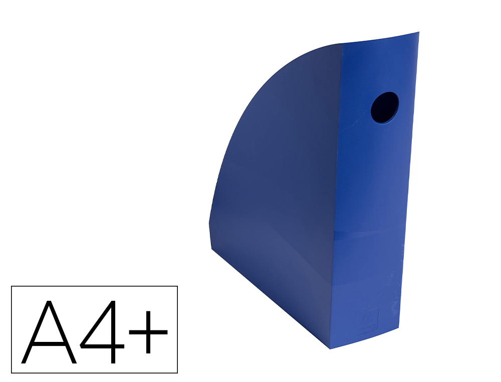 PORTE-REVUES EXACOMPTA MAG-CUBE BEE BLUE PLASTIQUE RECYCLE A4+ OEILLET DE PREHENSION COLORIS BLEU MARINE
