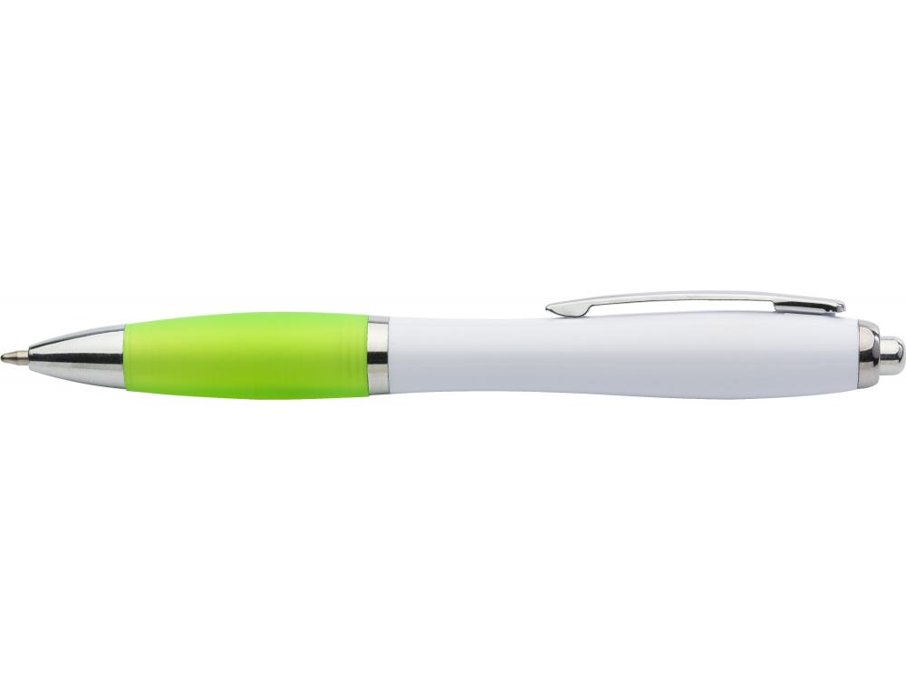 STYLO-BILLE LAVIGNE BLANC AVEC EMBOUT COULEUR           QUADRICOLOR