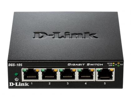 SWITCH DE BUREAU D-LINK COMMUTATEURS 5 PORTS          10/100/1000MBPS CONTROLE DE   FLUX AUTO DETECTION PAR