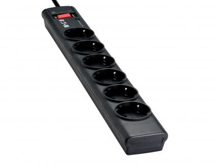 MULTIPRISE  EATON PARASURTENSEUR STRIP 6 PRISES SCHUKO DIN PROTECTION LIGNES  TELEPHONIQUE ET INTERNET