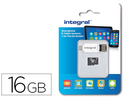 CARTE MICRO INTGRAL SDHC CAPACIT 16GB LECTEUR CARTES OTG VITESSE TRANSFERT 90MB/S SPCIALE SMARTPHONES TABLETTES