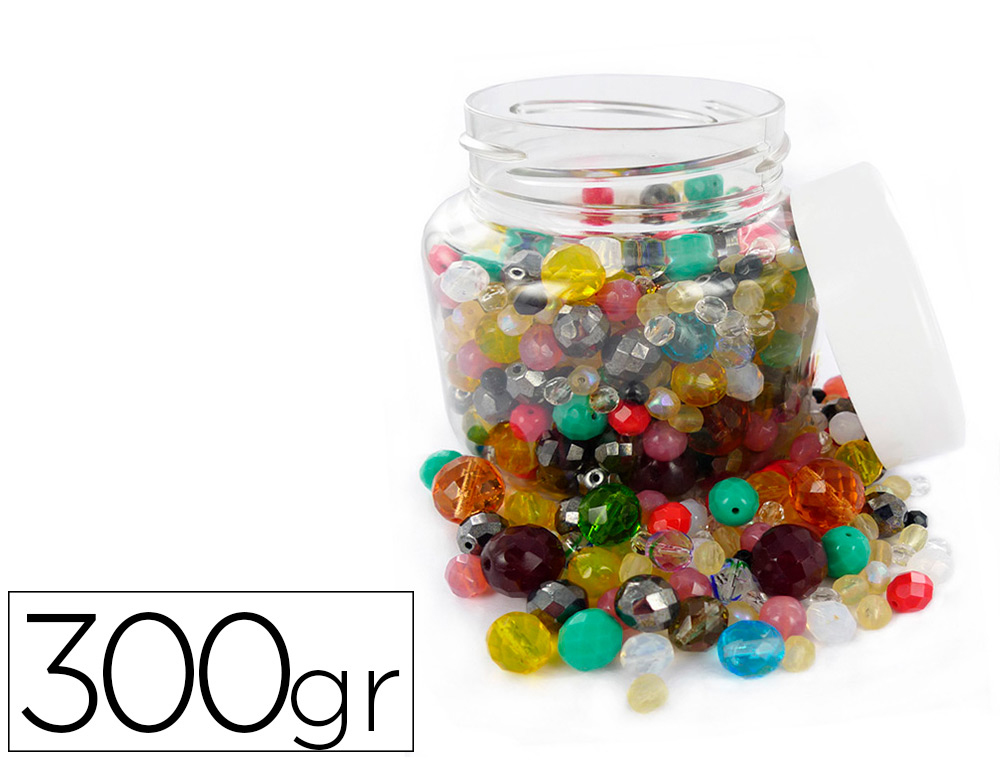 PERLE EN VERRE LAQUEE COLORIS DIMENSIONS ASSORTIS BOCAL DE  300G
