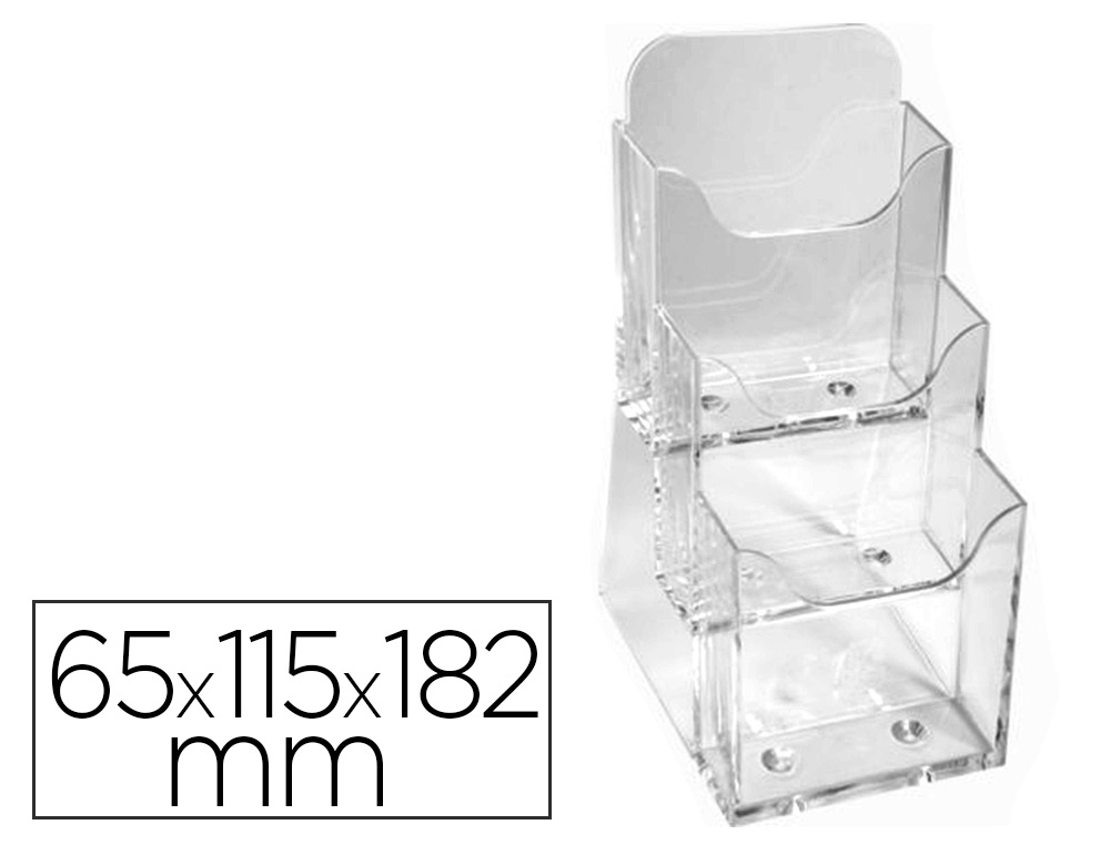 DISTRIBUTEUR EXACOMPTA SIMPLE FORMAT PROSPECTUS 1/3 A4      VERTICAL 3 COMPARTIMENTS DE   PROFONDEUR 28MM