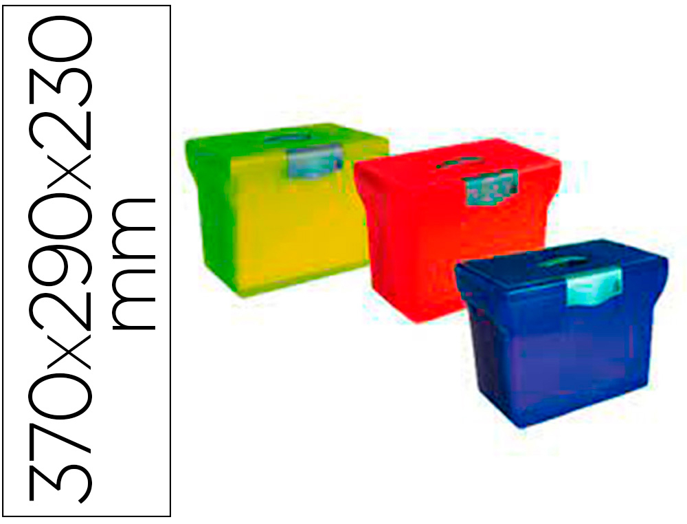 VALISETTE PIERRE HENRY POLYPROPYLENE 370X290X230MM 5 DOSSIER SUSPENDUS FOND V      POIGNEE ESCAMOTABLE   COLORIS