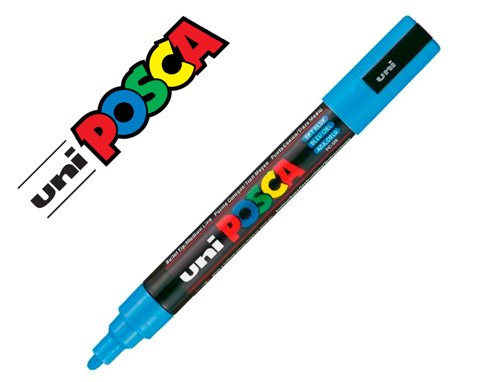 MARQUEUR POSCA CONIQUE POINTE MOYENNE COLORIS BLEU CIEL