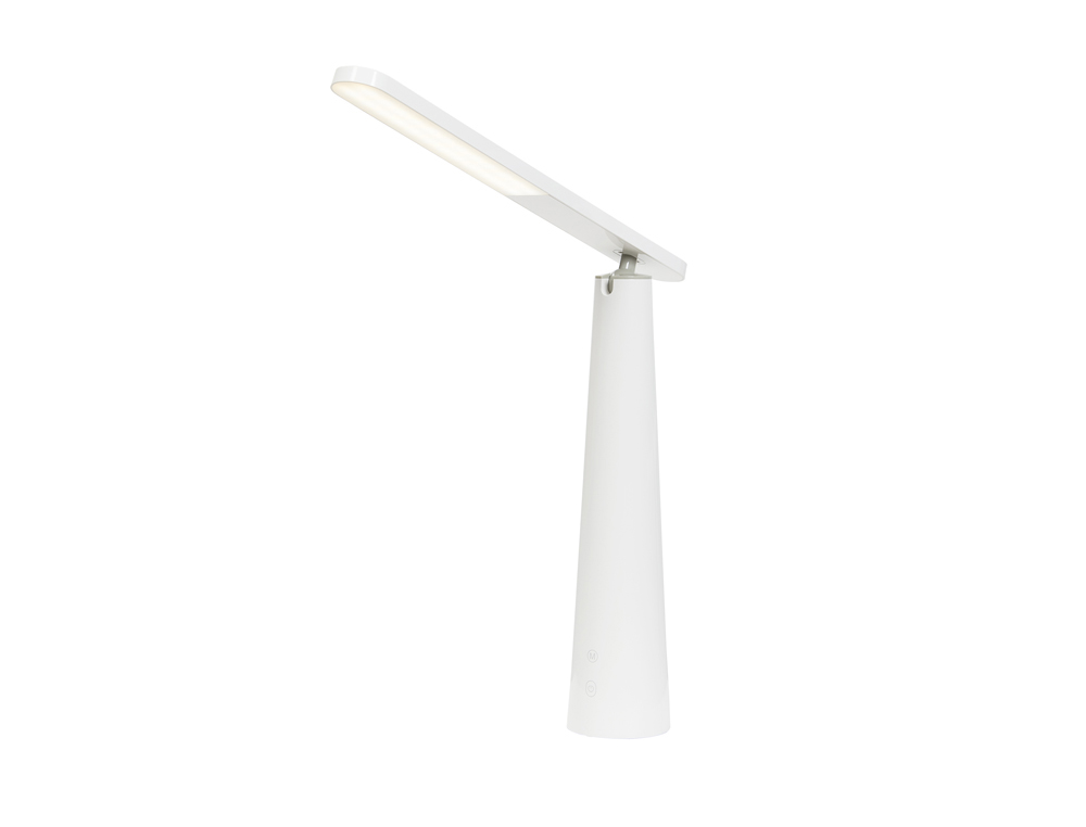 LAMPE LED ALBA SANS FIL TRANSPORTABLE HAUTEUR 42CM    TETE 35X4CM BASE DIAM. 30CM   COLORIS BLANC