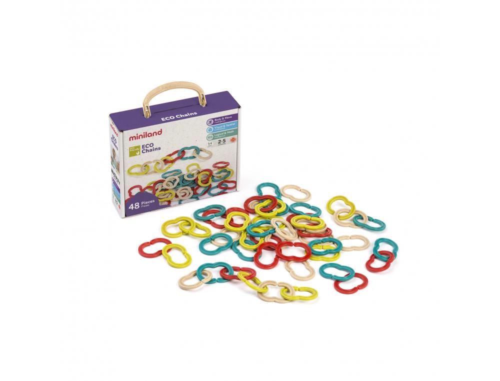 MAXI CHAINONS ECO CONUS MINILAND 5 CM MATIERE         ECOLOGIQUE 48 PIECES