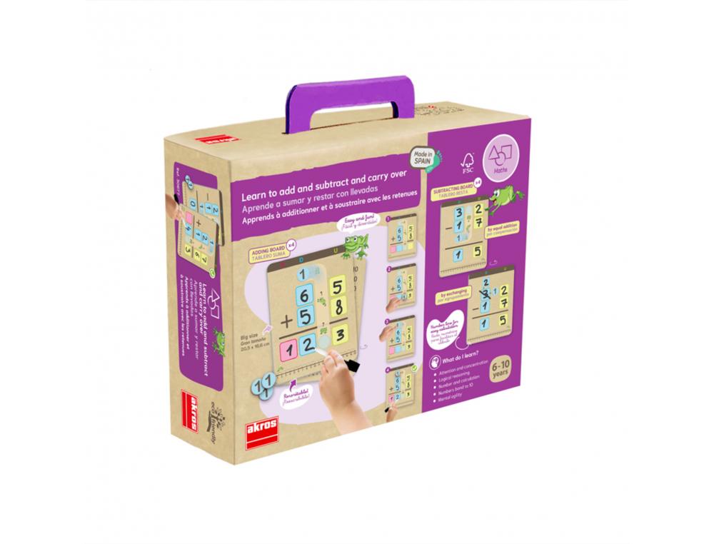 JEUX MATHEMATIQUES AKROS APPRENDS A ADDITIONNER ET A   SOUSTRAIRE AVEC LES RETENUES  8 PLANCHES 29 FICHES 8