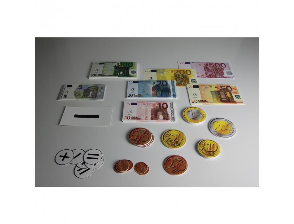 DECOUVRIR LA MONNAIE WISSNER MONNAIE EUROS MAGNETIQUES 37  BILLETS 57 PIECES ET 6 SIGNES D OPERATION