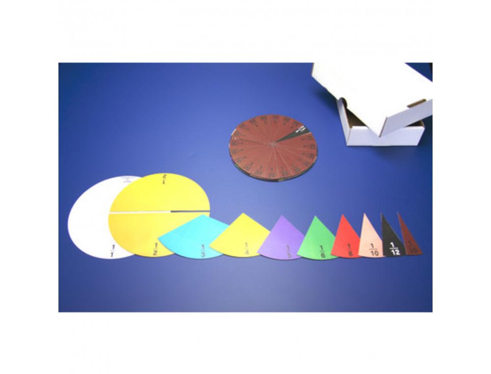 FRACTIONS WISSNER CERCLES FRACTIONS MAGNETIQUES SET DE  10 MARQUAGE COULEUR 71 PIECES