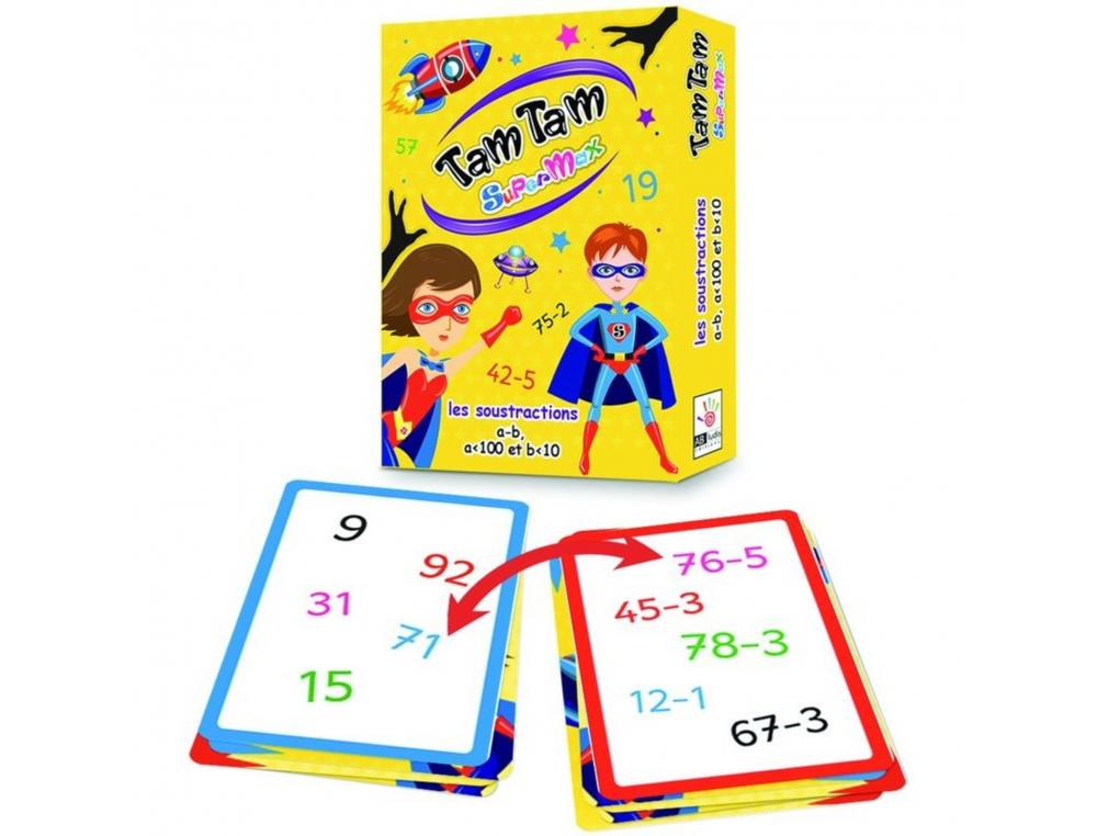 JOUER AVEC LES CHIFFRES AB LUDIS TAM TAM LES             SOUSTRACTIONS NIVEAUX CE CM   42 CARTES