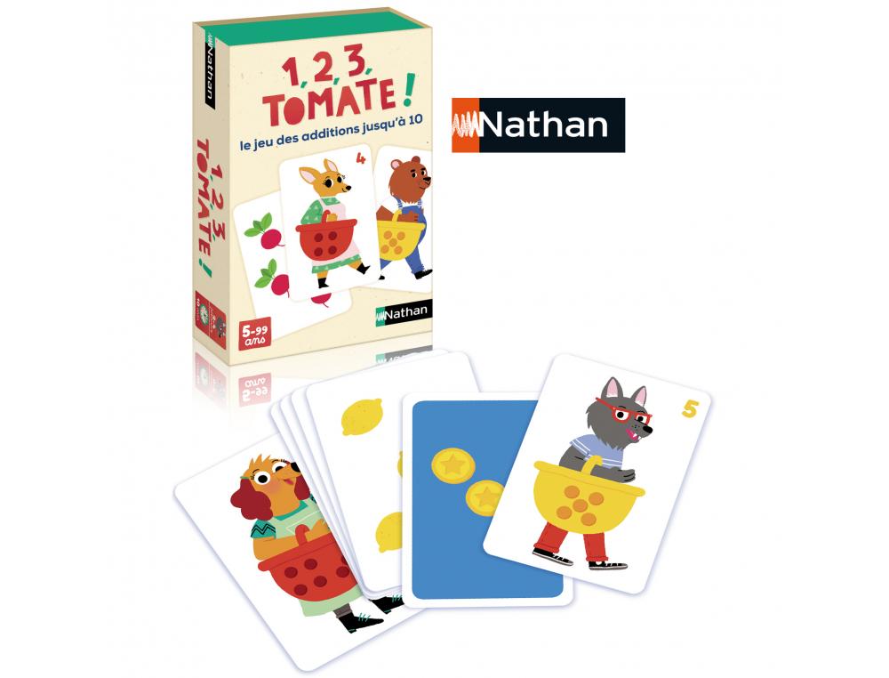 JOUER AVEC LES CHIFFRES NATHAN 1 2 3 TOMATE APPRENDRE A COMPTER JUSQU A 10 74       CARTES