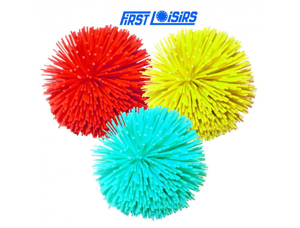 BALLES D EVEIL FIRTS LOISIRS BALLES ARAIGNEES SILICONE 6   CM LOT DE 3 COLORIS ASSORTIS