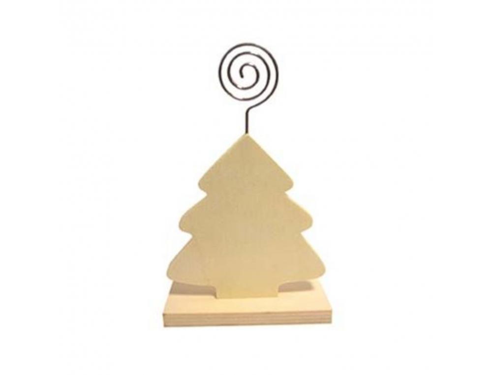 PORTE-PHOTOS GRAINE CREATIVE BOIS ET CLIP METAL FORME      SAPIN 15X9X1CM COLORIS        NATUREL
