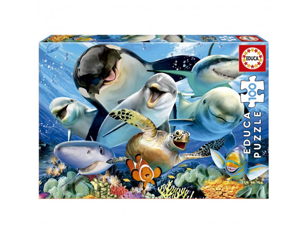 PUZZLES CARTON 100 PIECES EDUCA SOUS L EAU 100 PIECES