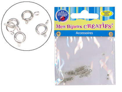FERMOIR VIS COLOREM COLORIS ARGENT SACHET 5 UNITS