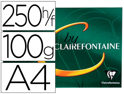 PAPIER VERG CLAIREFONTAINE JET D'ENCRE ET LASER A4 100G/M2 FILIGRAN HAUTE GAMME UNICOLORE IVOIRE PAQUET 250 FEUILLES