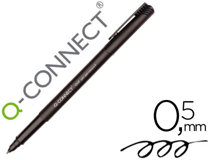 STYLO-FEUTRE Q-CONNECT OHP PEN PERMANENT POINTE FINE MULTI-SUPPORTS CD/DVD PLASTIQUE COLORIS NOIR