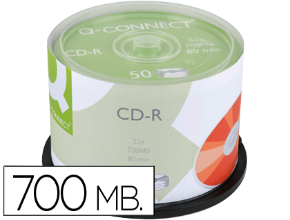 CD-R Q-CONNECT 700MB 80MIN TOUR 50 UNITÉS