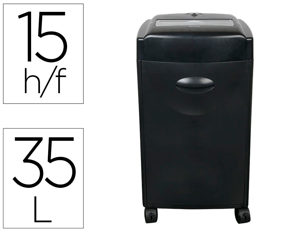 DESTRUCTEUR Q-CONNECT Q15CC AUTOMATIQUE COUPE CROISÉE 4X30MM CAPACITÉ 15F DÉTRUIT TROMBONES A4 35L 381X653X325MM
