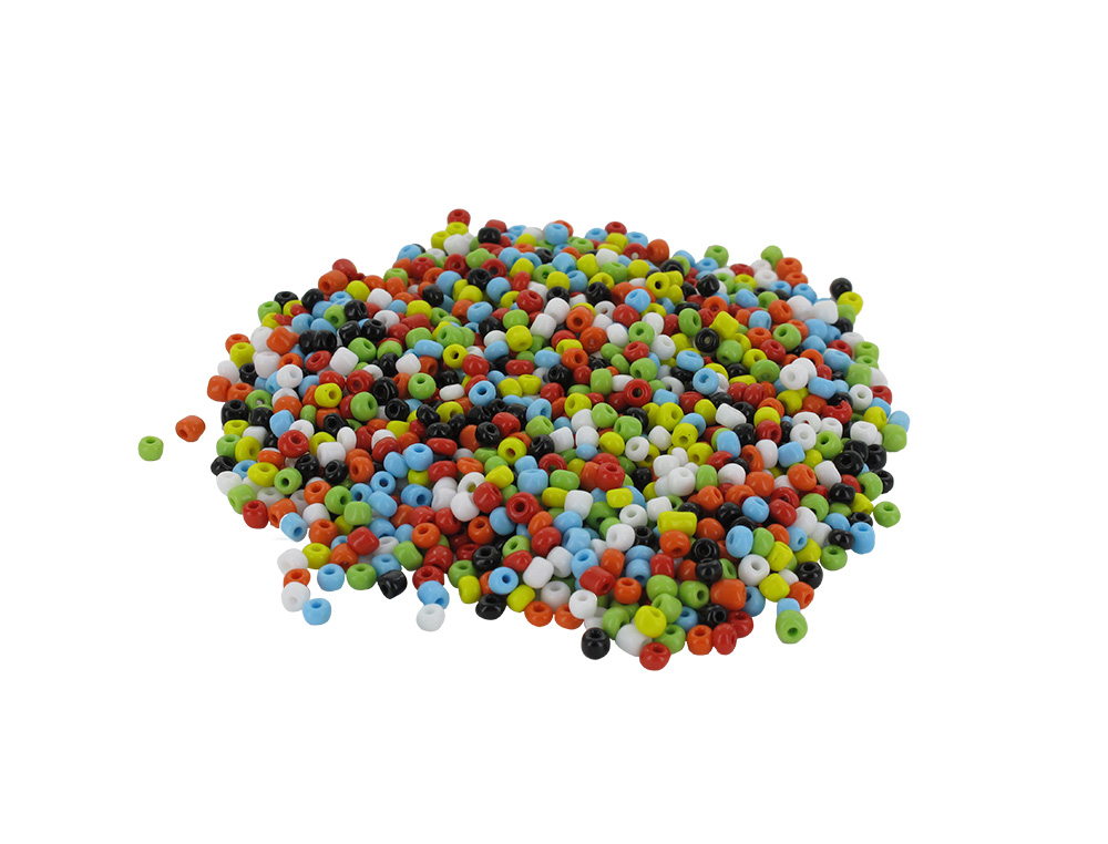 PERLES ROCAILLES O'COLOR OPAQUES DIAMETRE 5MM COLORIS  ASSORTIS BOCAL 500GR