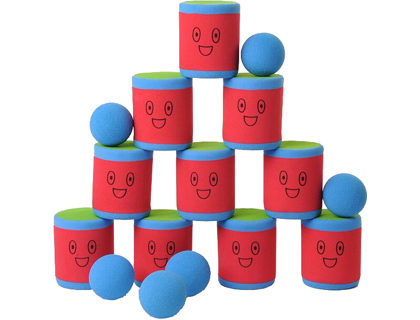 JEU CHAMBOUL'TOUT PLASTICO ROTOTECH AVEC 6 BOULES DIAMTRE 50MM ET 10 BOTES 80X100MM
