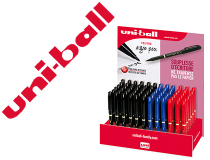 PRSENTOIR DE 100 FEUTRES UNIBALL SIGN PEN COLORIS ASSORTIS