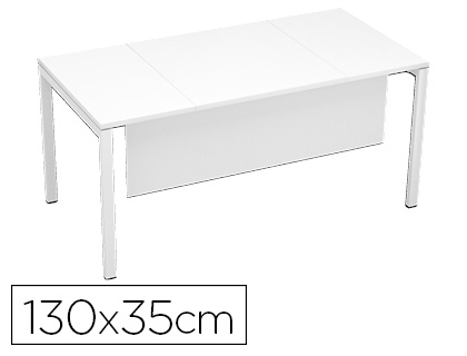 TABLE VOILE DE FOND PAPERFLOW 130X35CM COLORIS BLANC/BLANC