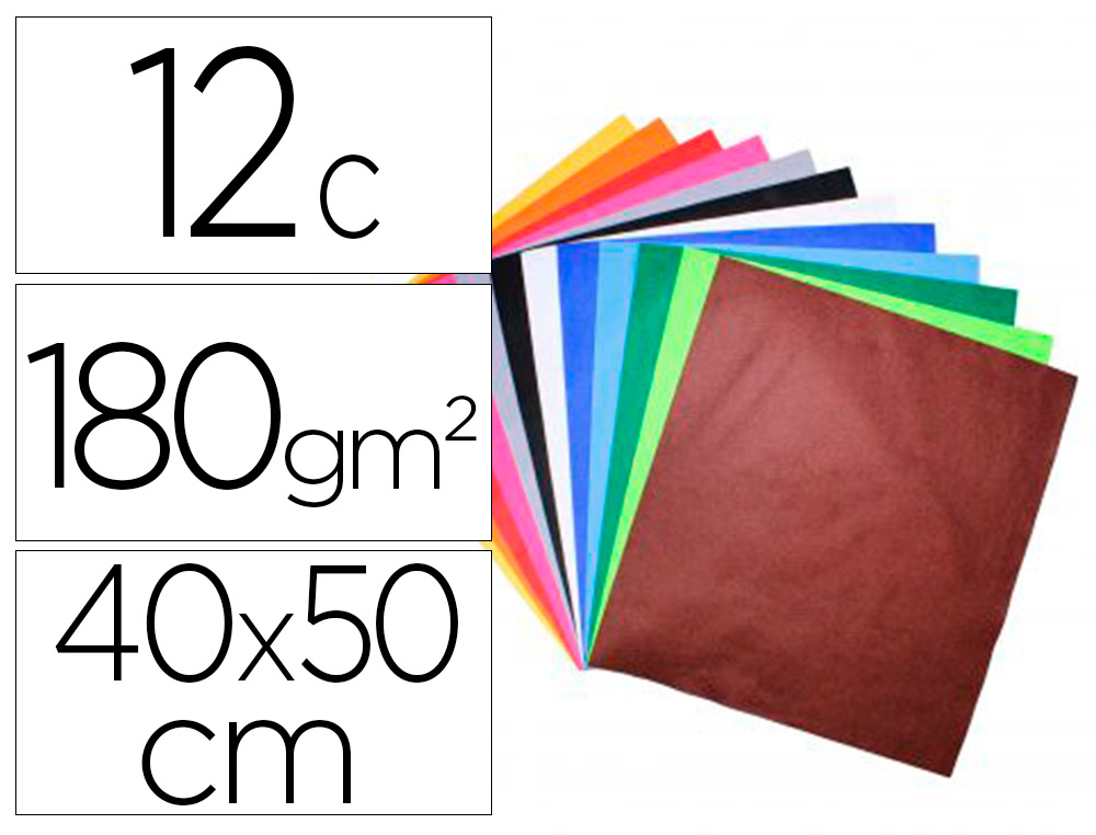 FEUTRINE SODERTEX 180GM2 1MM 400X500MM 12 COUPONS COLORIS  ASSORTIS