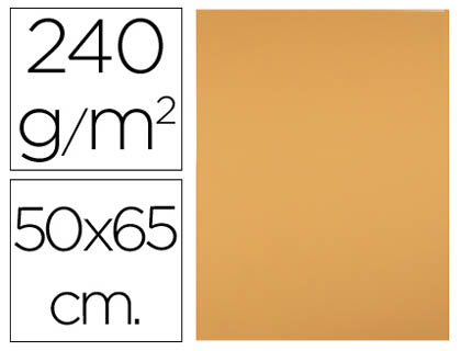PAPIER CARTONNE LIDERPAPEL 50X65CM 240GR COLORIS         NOISETTE PAQUET 25 FEUILLES