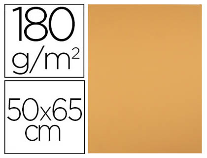 PAPIER CARTONNE LIDERPAPEL 50X65CM 180GR COLORIS         NOISETTE PAQUET 25 FEUILLES