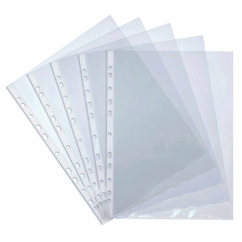 Pochette plastique pour classeur - perfores (quantit 100)