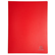 Porte document - 60 feuillets (120 vues) rouge